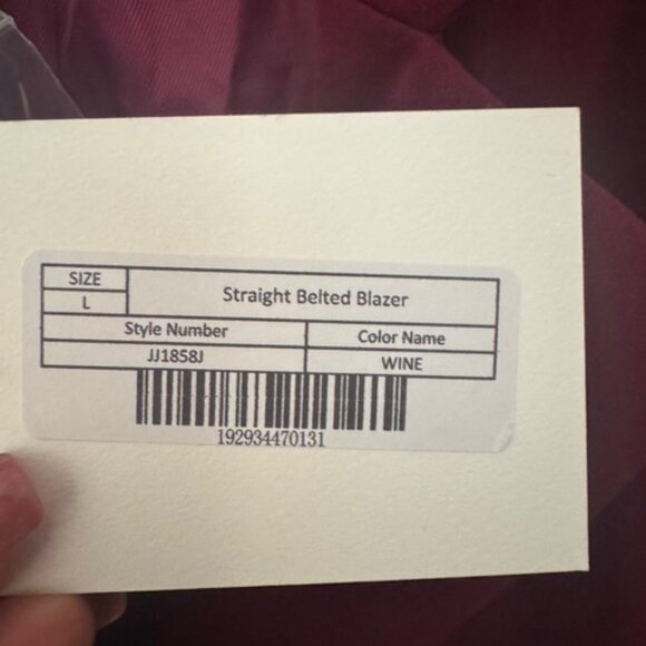 Endless Rose Belted Blazer Wine Color NWT - Picture 6 of 6